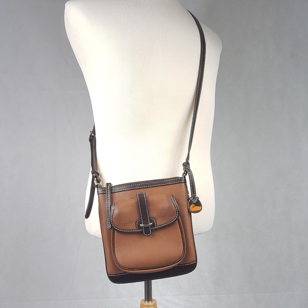 Dooney & Bourke Pebbled Leather Satchel - Brown